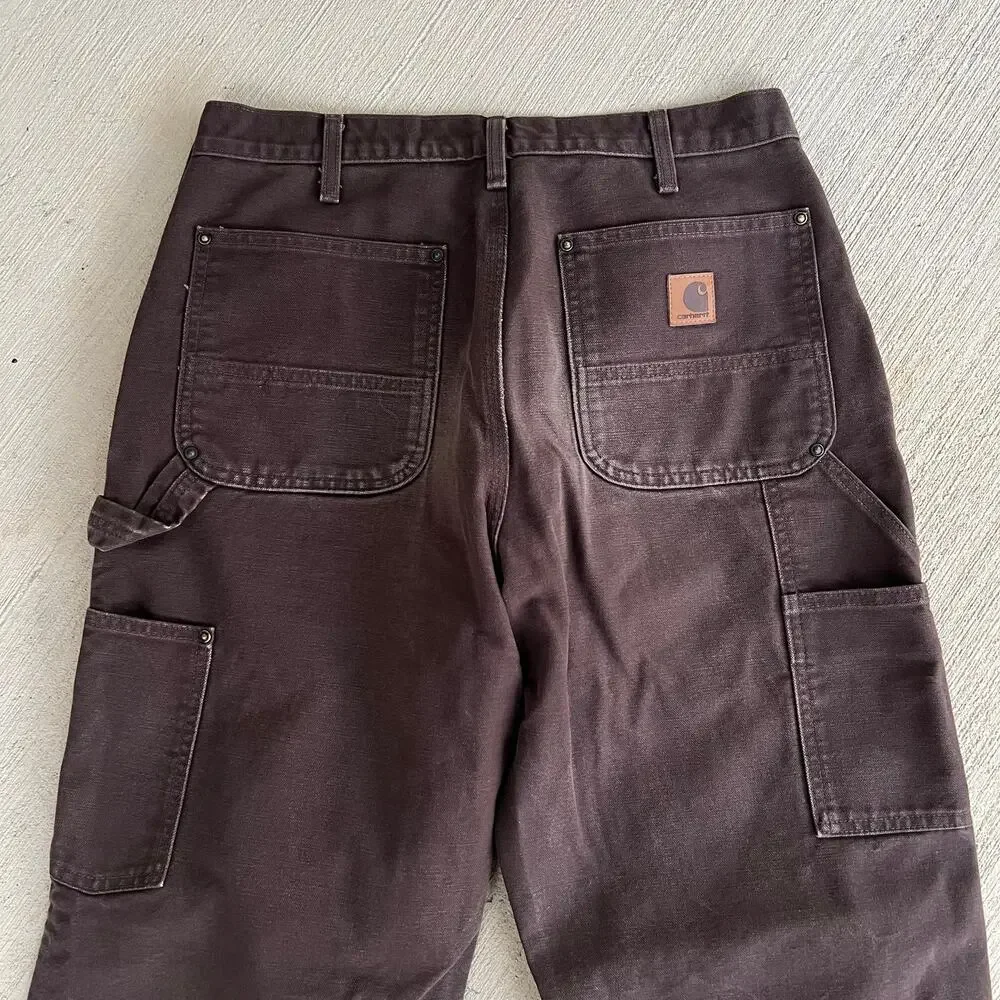 Carhartt B136 DKB faded brown double knee work wear carpenter pants